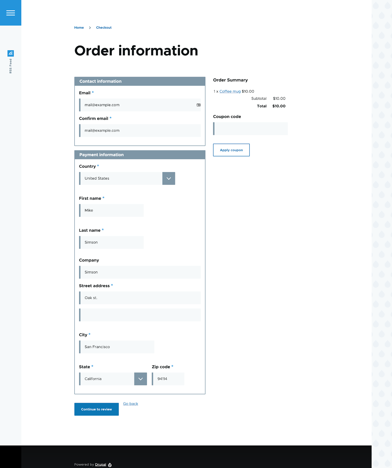 Drupal Commerce - Order information