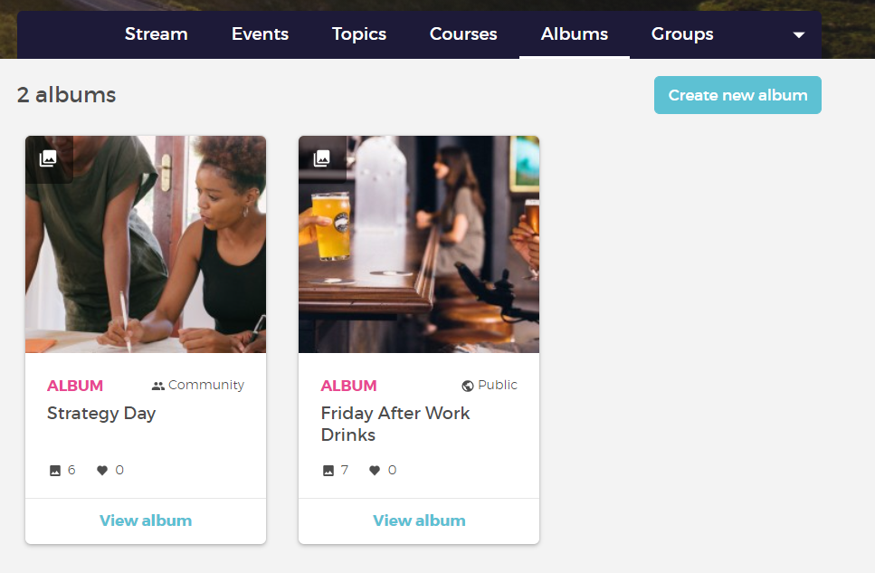 Social Album feature