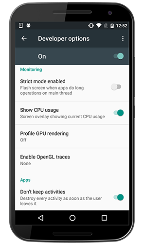 Android Developer Options