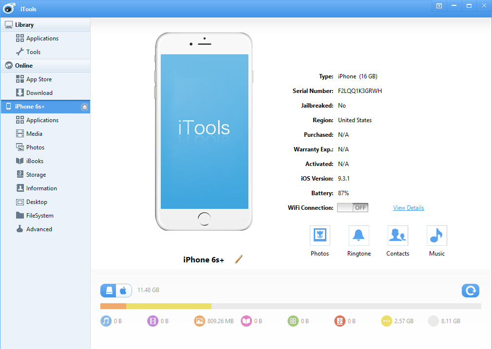 iTools screenshot