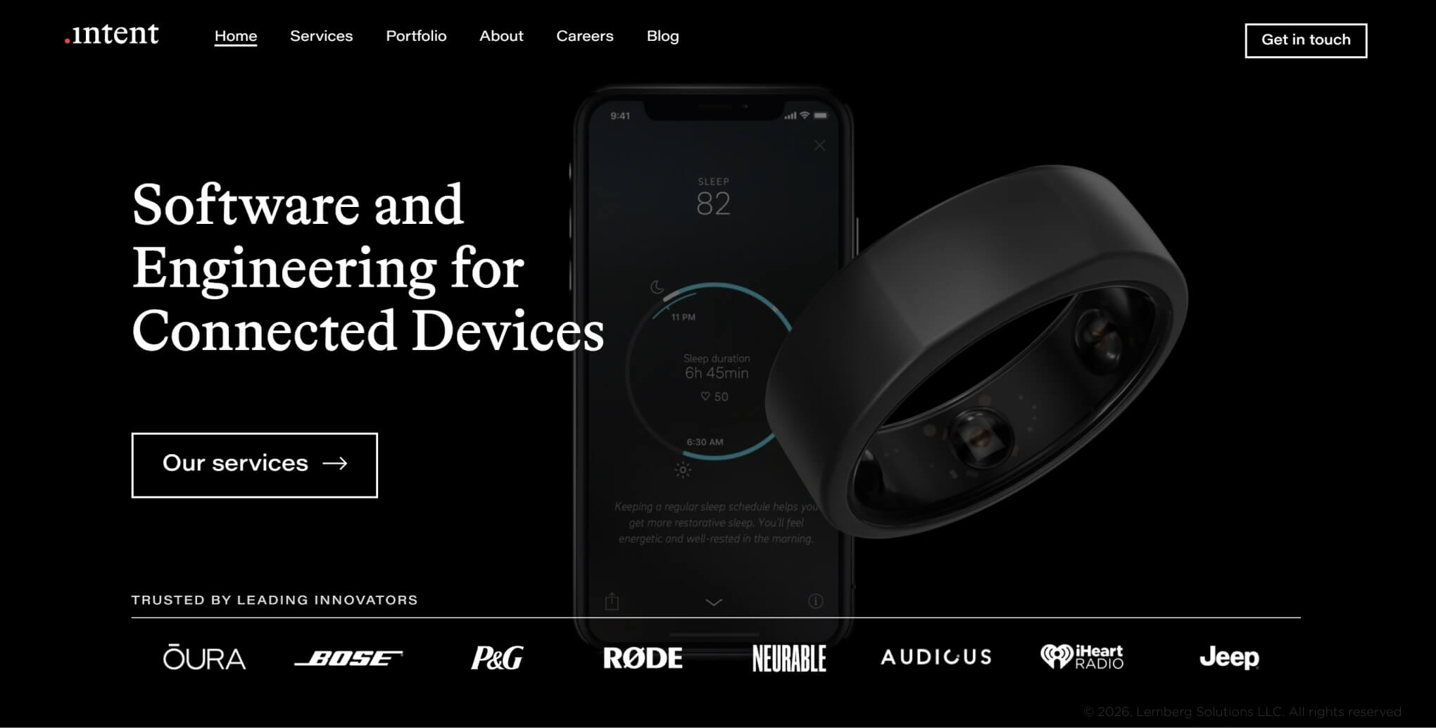 Banner for Intent, a product development page