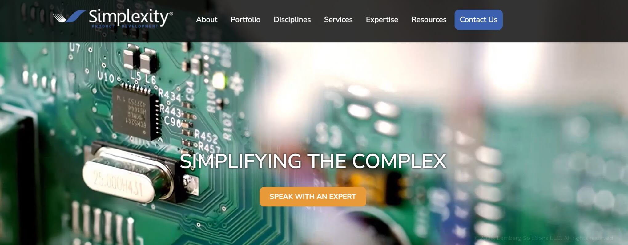 Banner for Simplexity, a product development page
