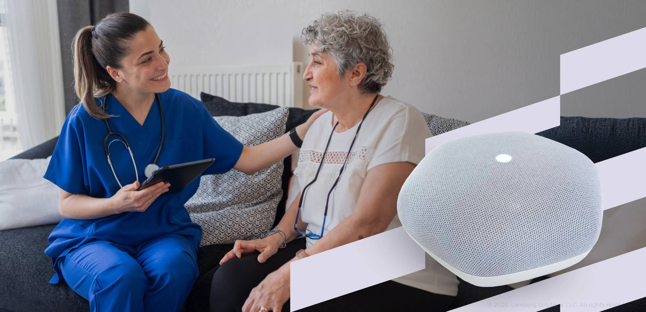 Illustration of an IoT gateway device for remote patient health monitoring - Lemberg Solutions