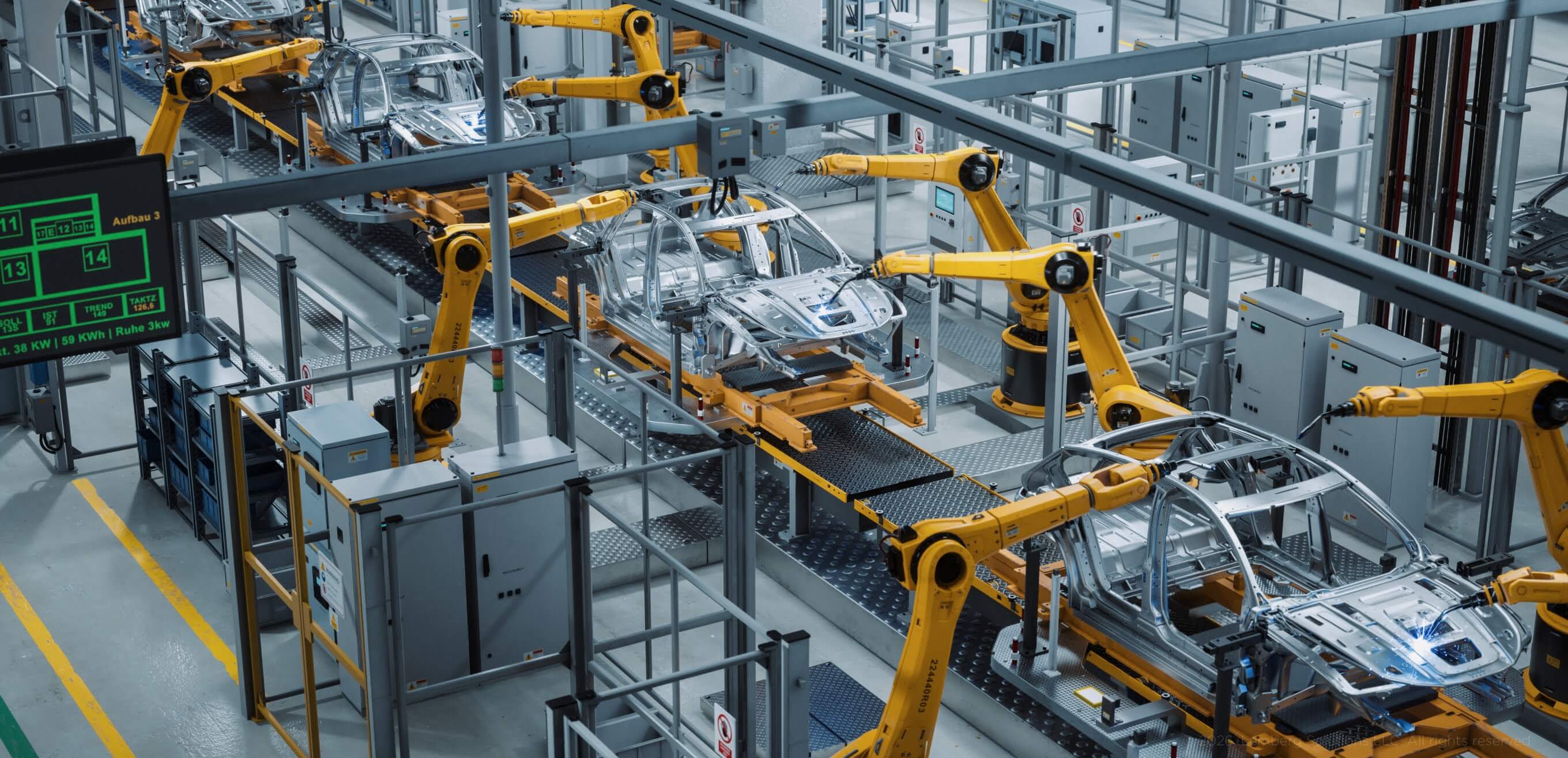 Illustration of autonomous physical intelligence machines in industrial settings - Lemberg Solutions