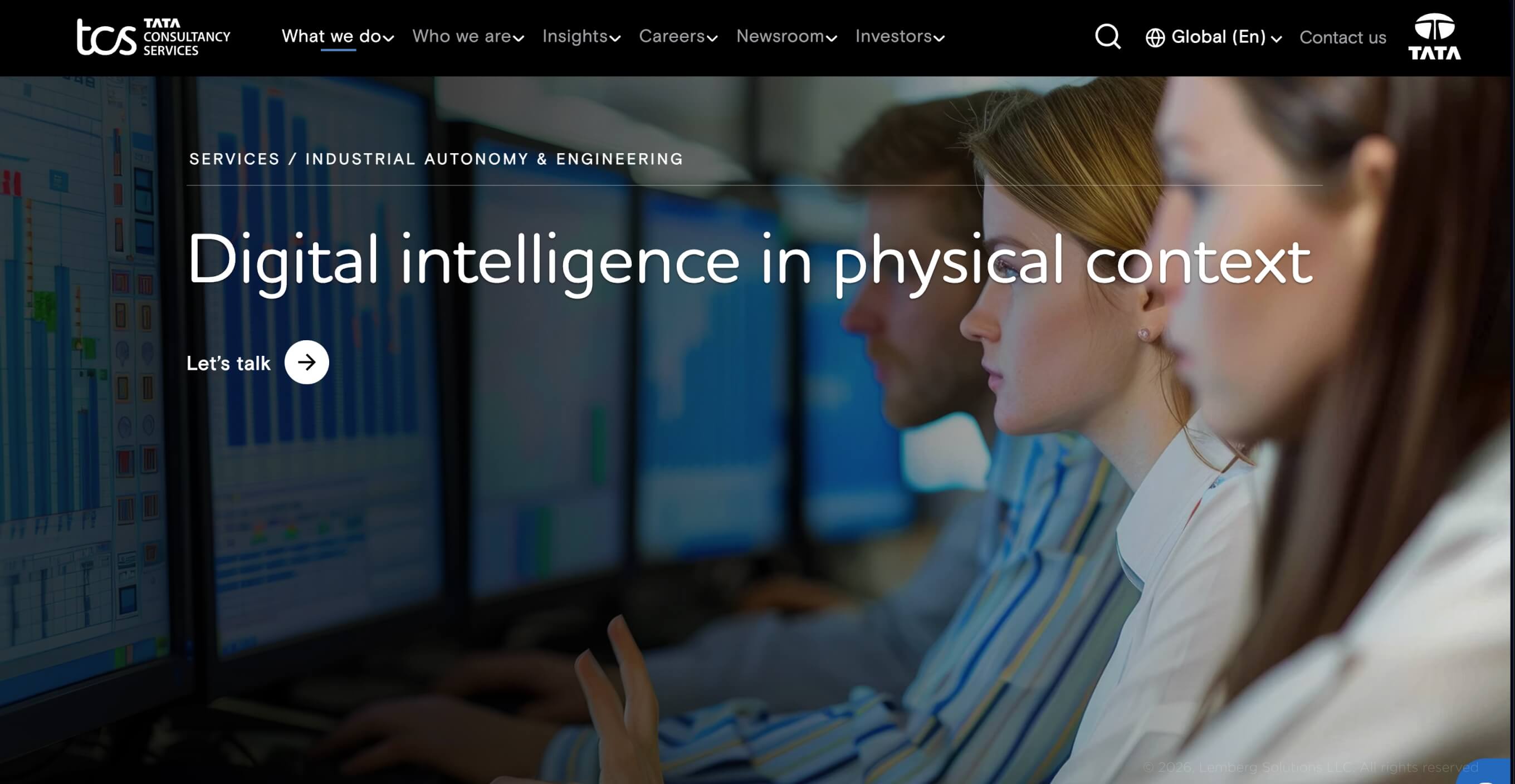 Banner for TCS, a product engineering page