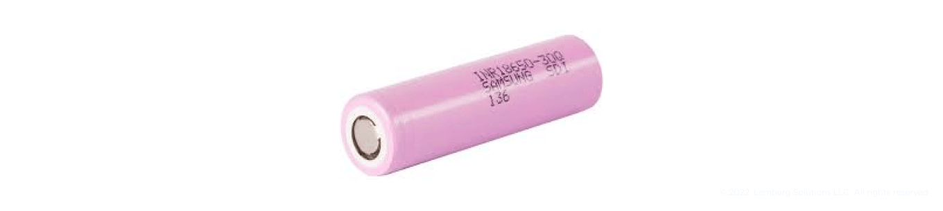 The examined battery—Samsung INR18650-30Q The examined battery—Samsung INR18650-30Q