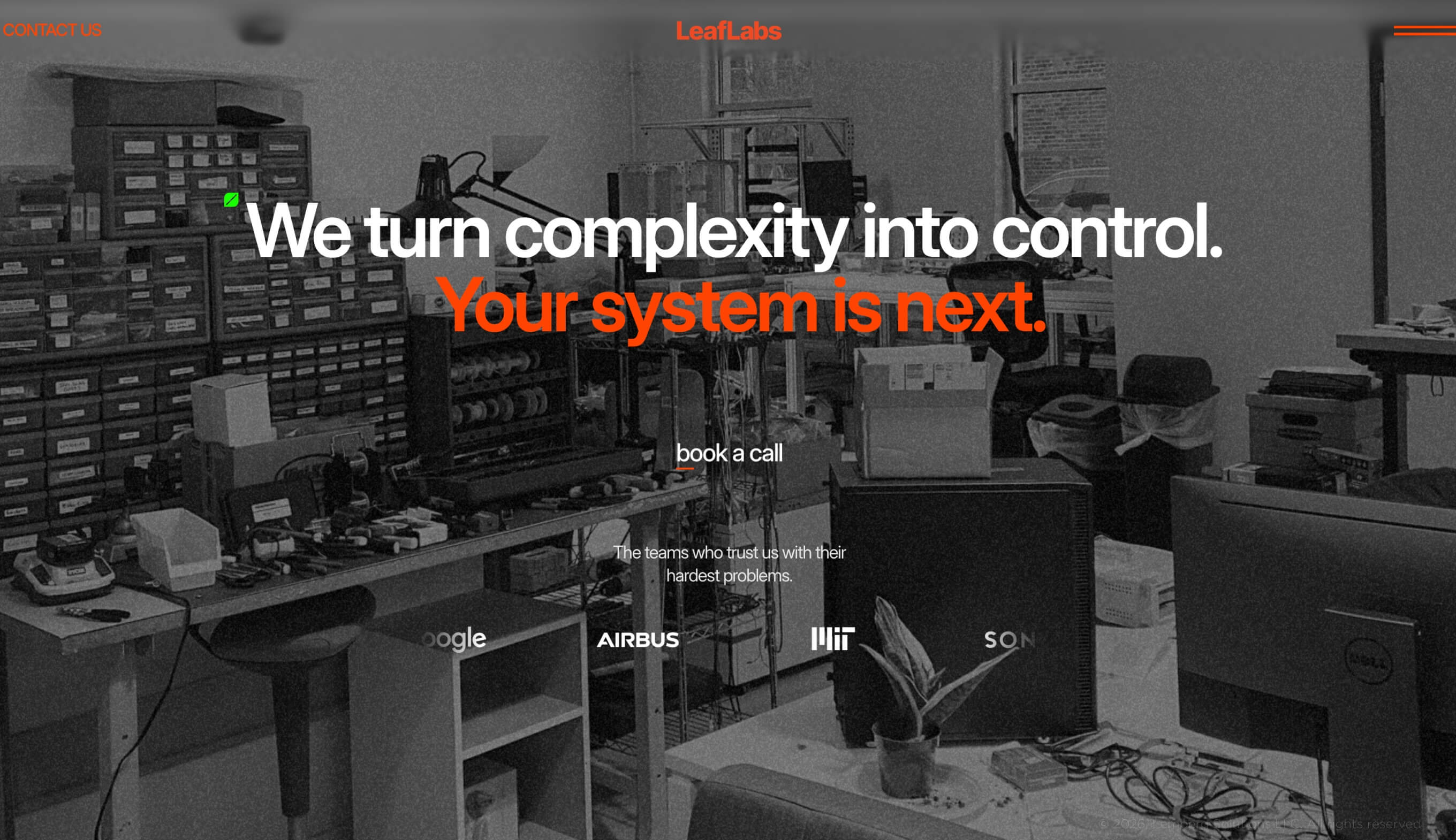 Screenshot of LeafLabs page Screenshot of LeafLabs page