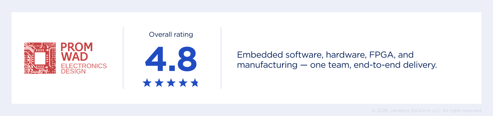 Top Physical AI Companies - Body image 9 Promwad, rating 4.8