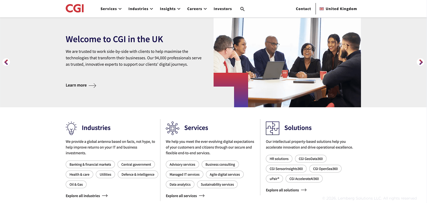 Top software development companies in UK - BJSS (Part of CGI) - Lemberg Solutions.png BJSS (CGI's) home page