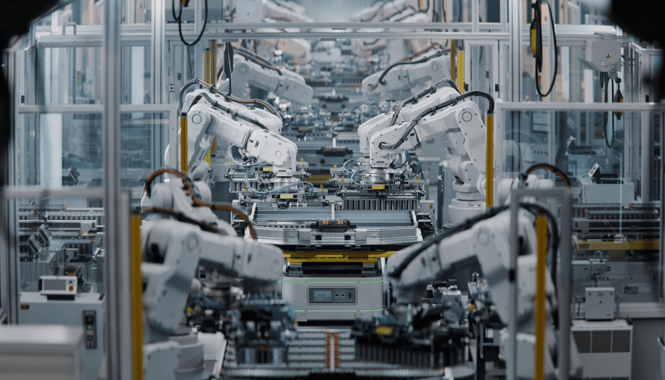 An illustration of Physical AI usage in manufacturing and assembly