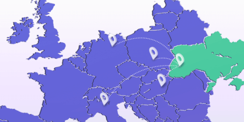 Map of Europe: Neashoring to Ukraine