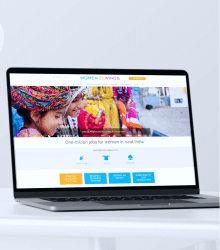 Drupal web development from scratch for a community platform aimed to create a million jobs for women in rural India.